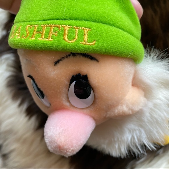 DISNEY Vintage “Bashful” 7 Dwarfs Standing Felt Plush Embroidered Hat - Picture 8 of 12
